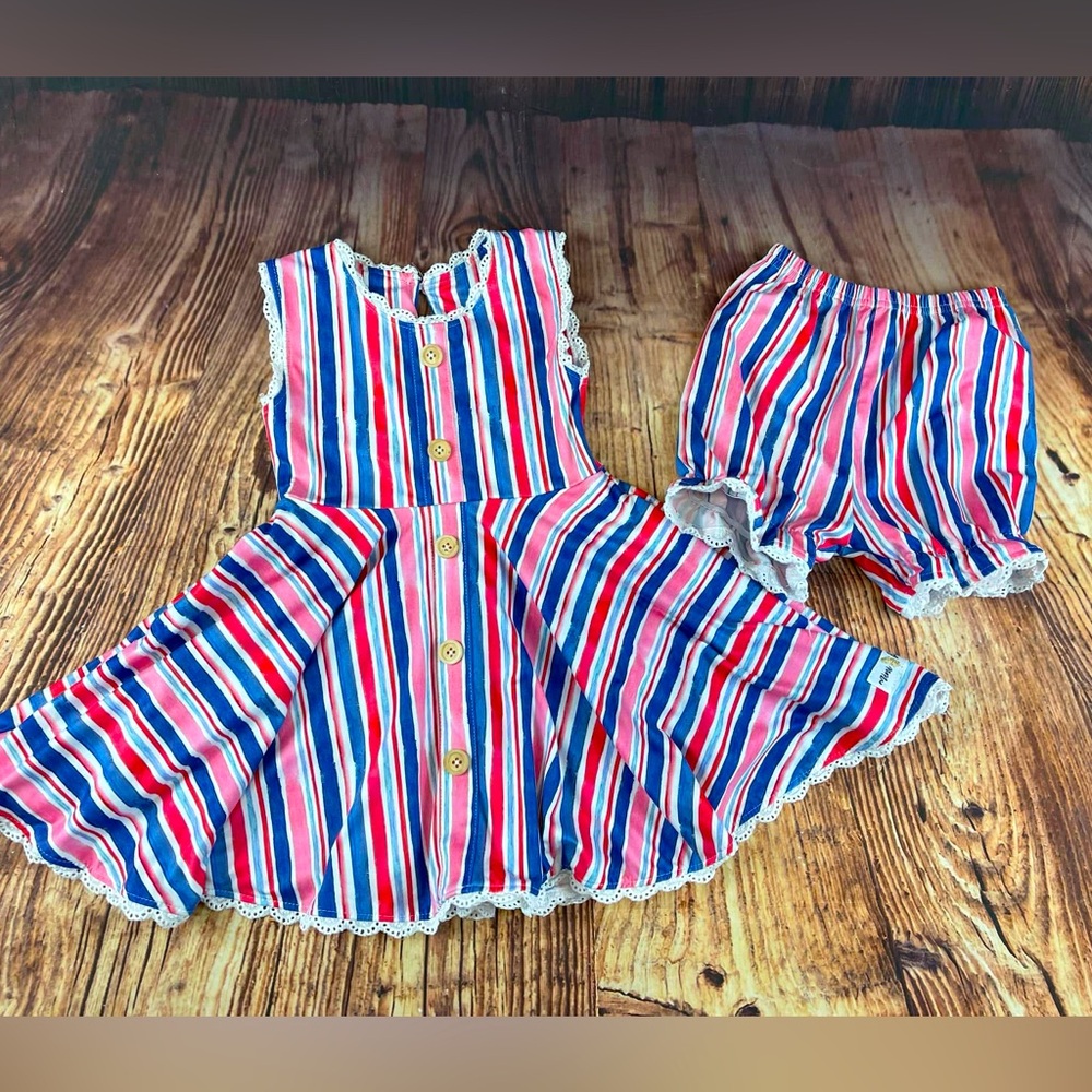 Mini Boho RWB Knit Set